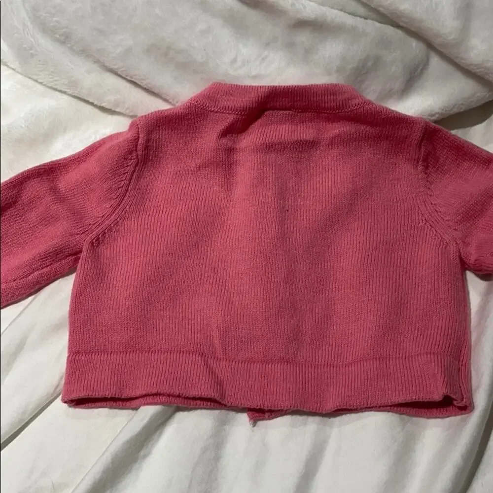 Gymboree 2t pink bow sweater worn once